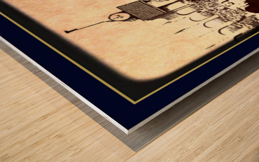 1966 Notre Dame at USC Ticket and Photo Wood print