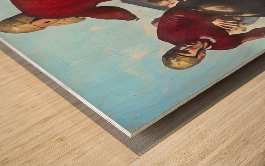 Wisconsin Badger Handoff Wood print