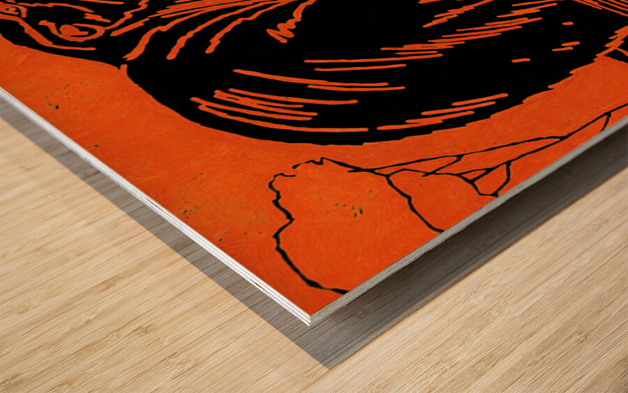 1955 Oregon State Beaver Art Remix Wood print