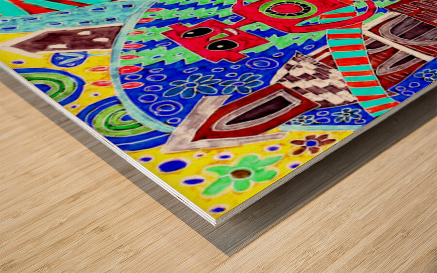 Abstract Surreal Imagination Wood print