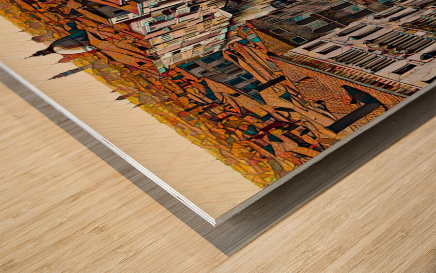 VENICE ROOFTOPS Wood print
