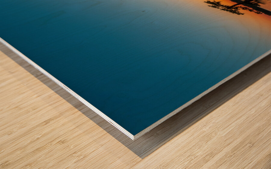 After sunset Lake Martin Breaux Bridge Louisiana Wood print