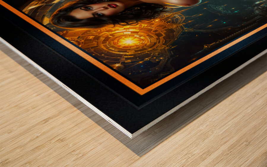 The Haunting Beauty Of Tesora Gorgeous AI Concept Art by Xzendor7 Wood print