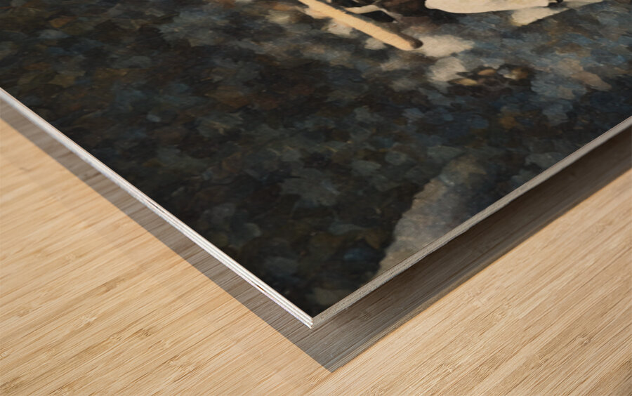 Mickey Mantle Swing Wood print