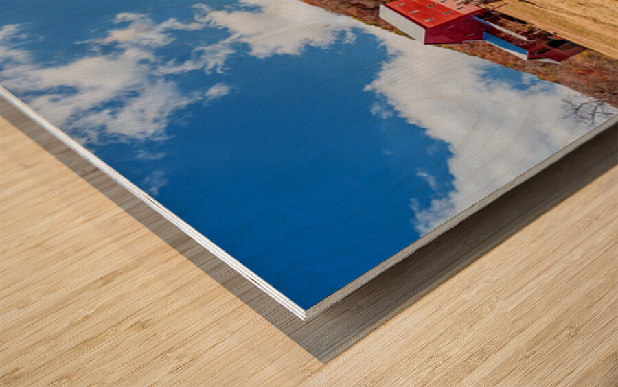 Historic Rockbridge Mill In Fall Wood print