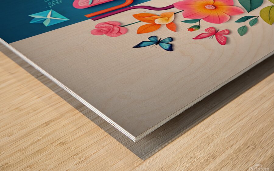 Medical Illustration of Human Lungs – Clinic Wall Poster Wood print