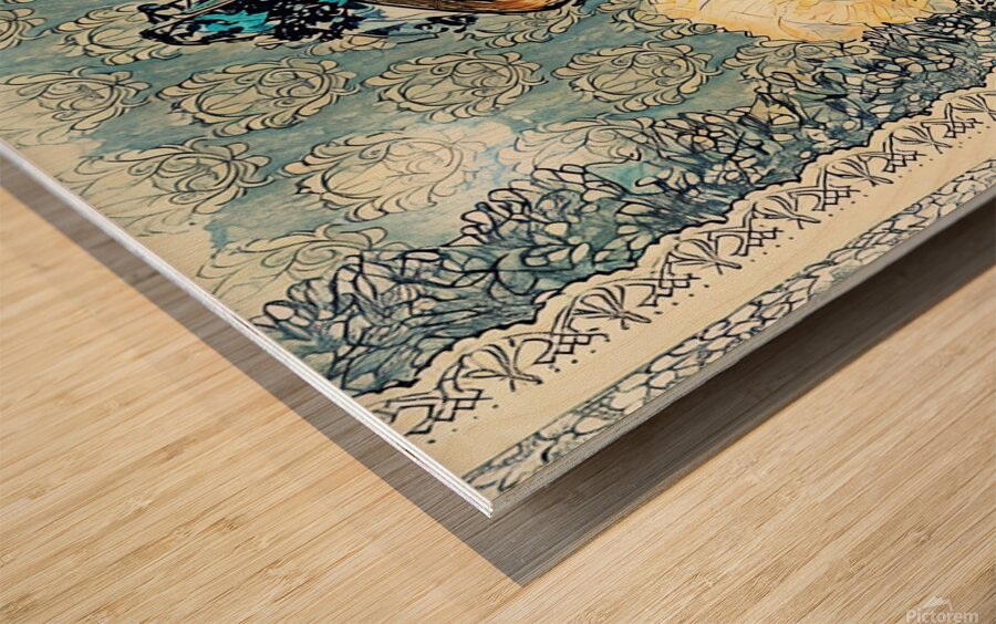 ArtXcl 006 retro style illustration Wood print