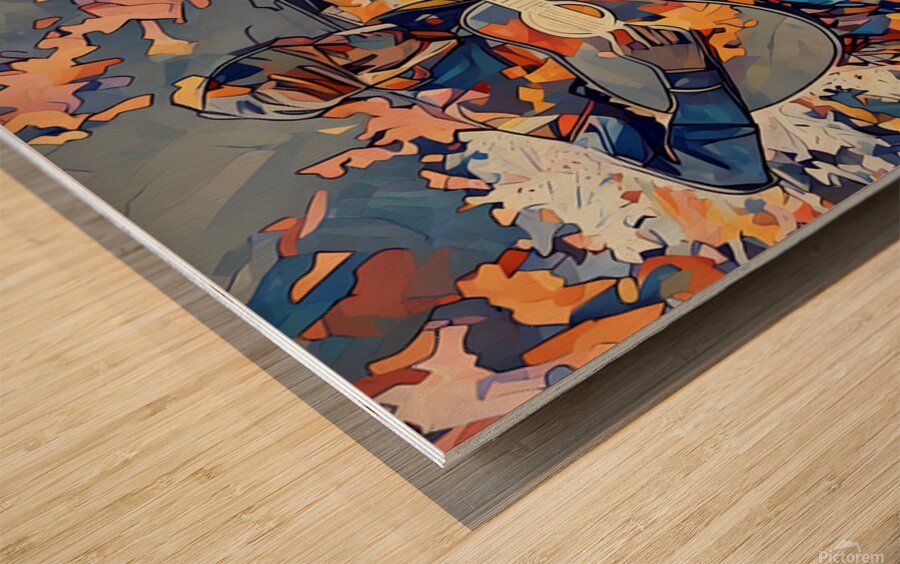 ArtXcl 225 abstract musician Wood print