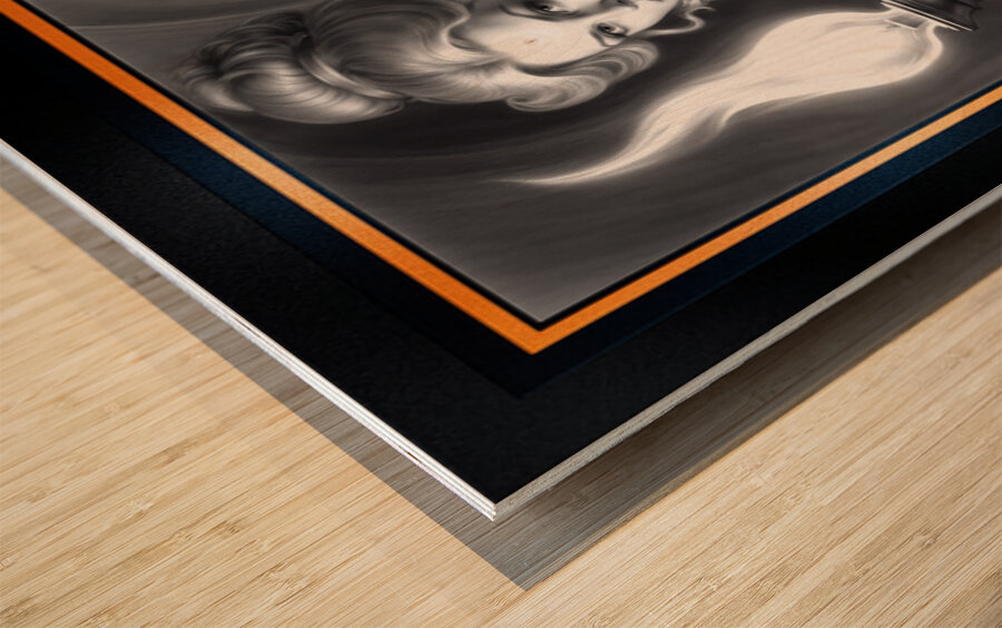 Graphite Study Portraiture Of Torchbearer Valeriana Aurelia Gorgeous AI Concept Art by Xzendor7 Wood print