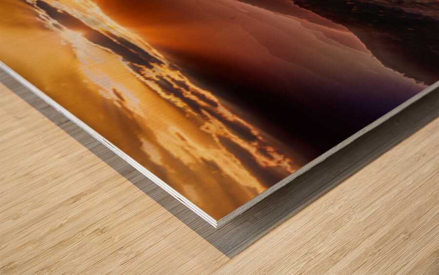 Sunbeams Over the Smoky Mountains Wood print