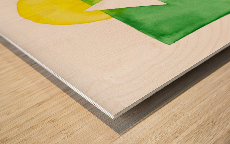 Festive minimalism winter tree Wood print