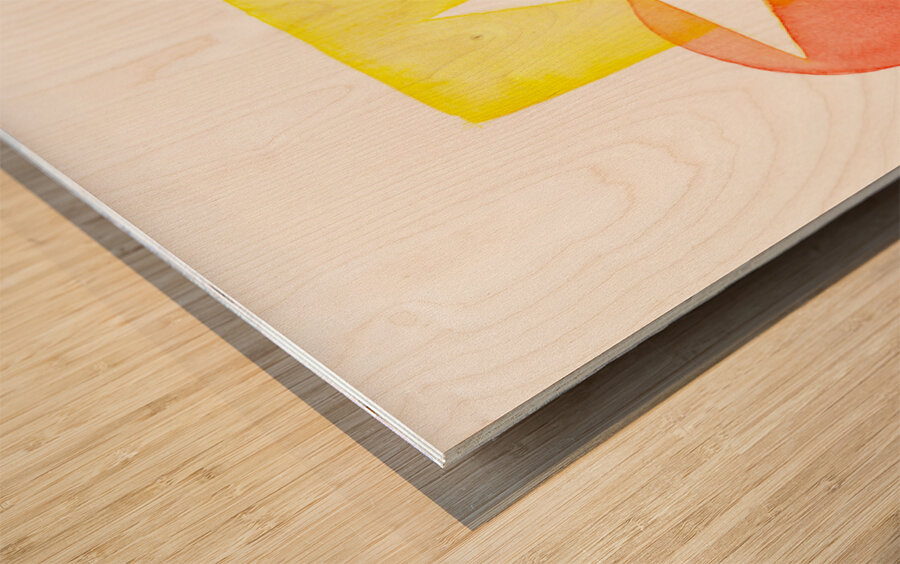 Festive minimalism star Wood print