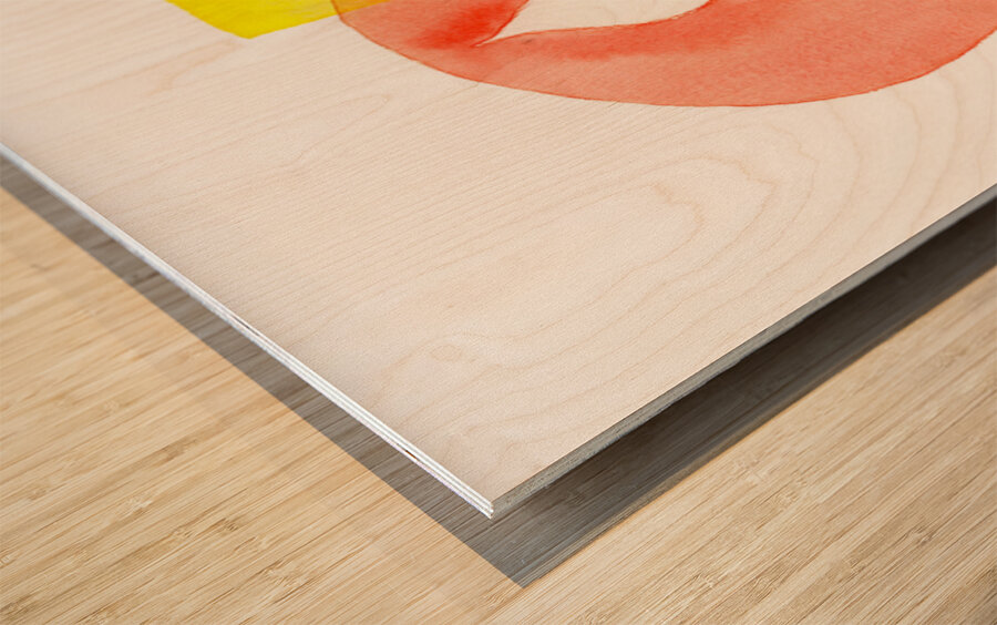 Festive minimalism candle Wood print