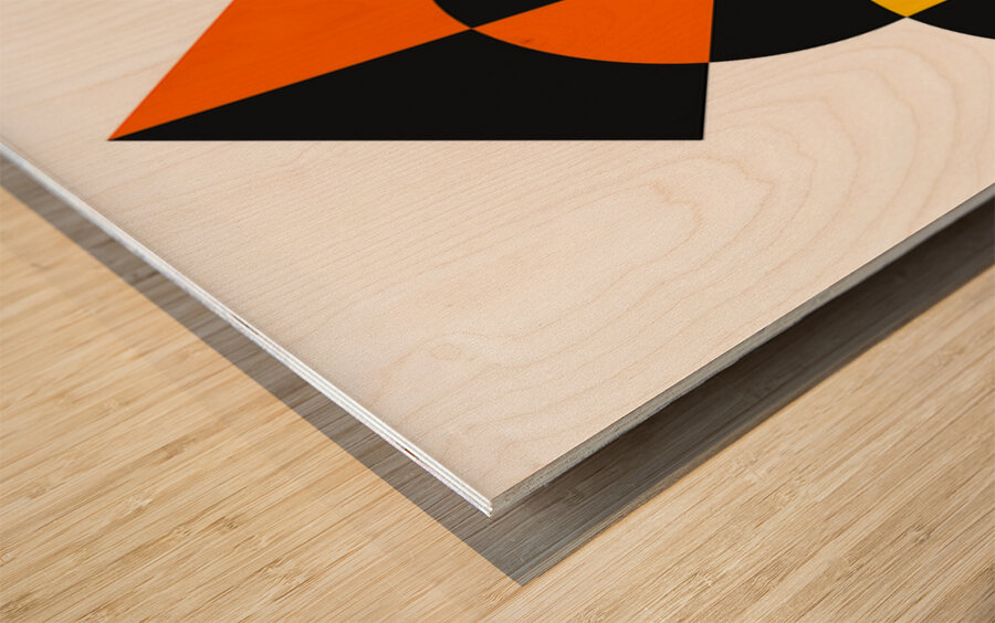 Modern geometric design  Wood print