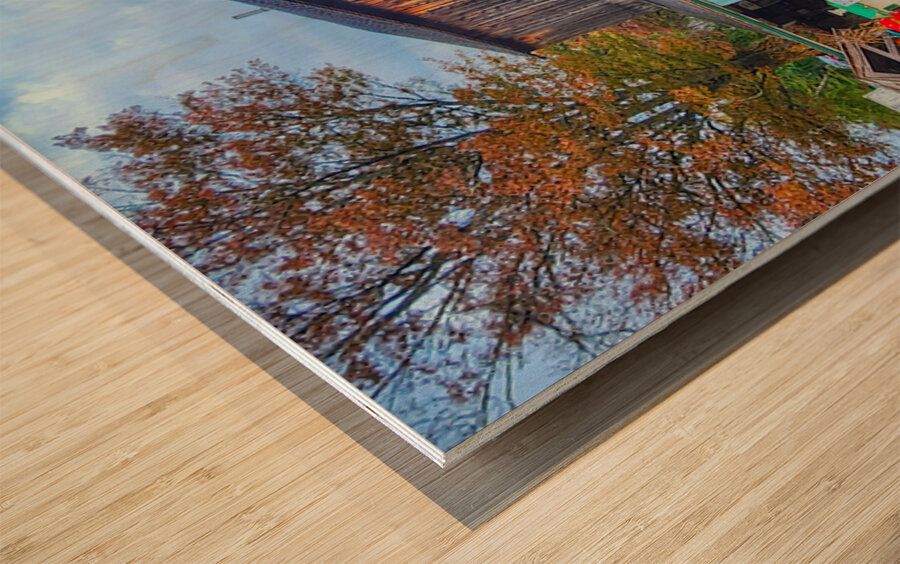 03 Autumn Card Wood print