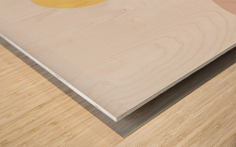 Minimalist art painting. a Wood print