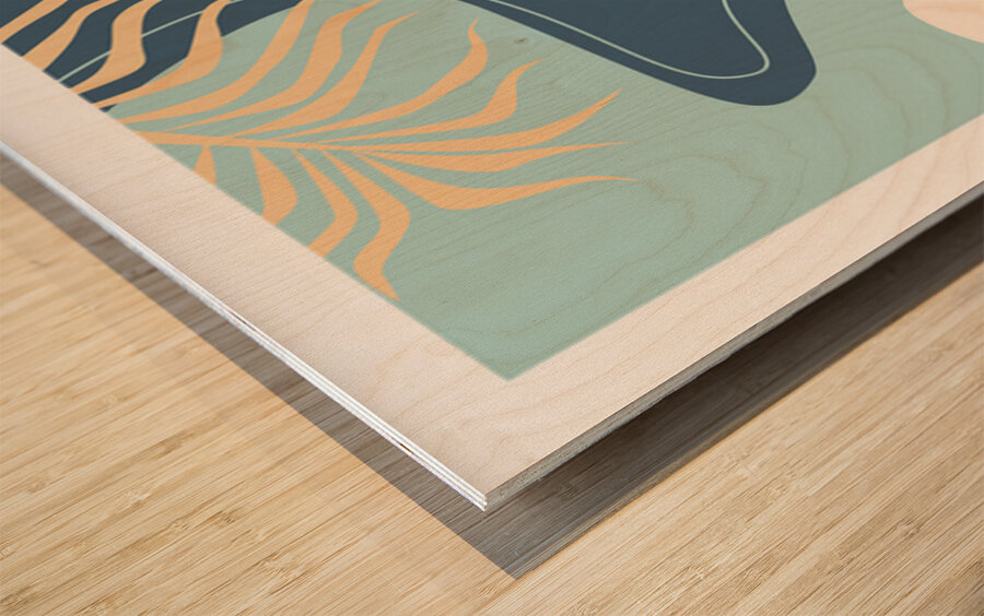 Abstract colorful landscape. b Wood print