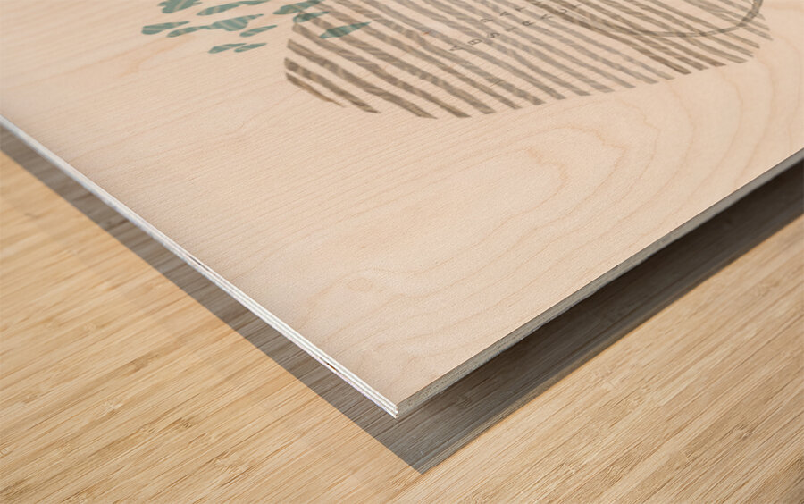 Modern acrylic design. b Wood print