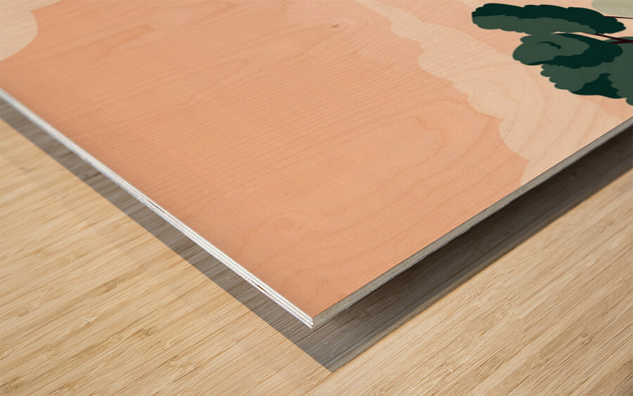 Nature Landscape. a Wood print