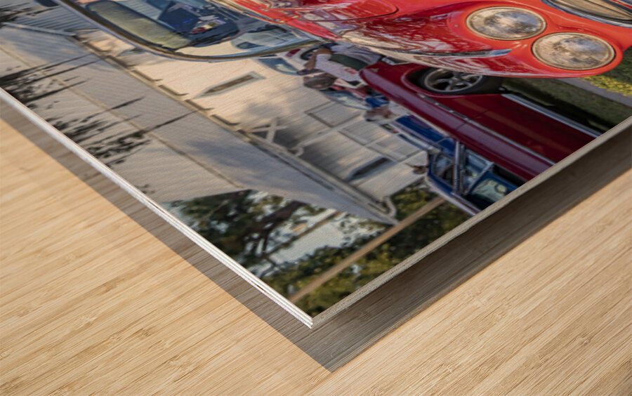 1961 Red Chevrolet Corvette Convertible 1 Wood print