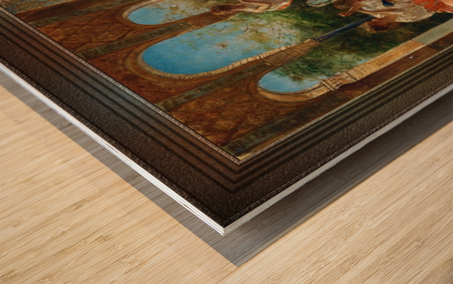 Atendiendo A La Favorita by Edouard Frederic Wilhelm Richter Wood print