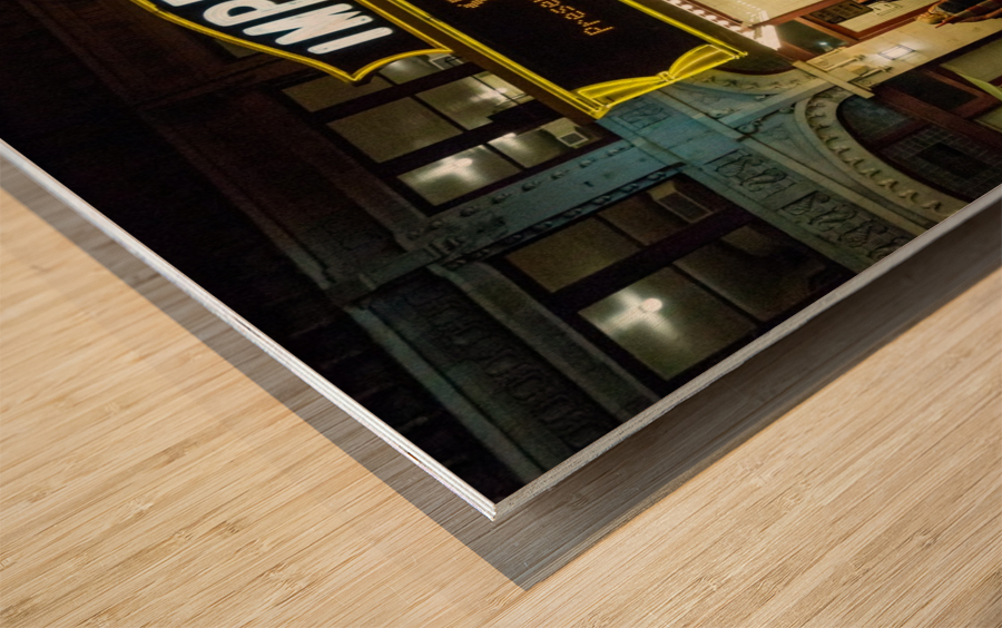 Imperial Theatre at Night   Augusta GA 6695 Wood print