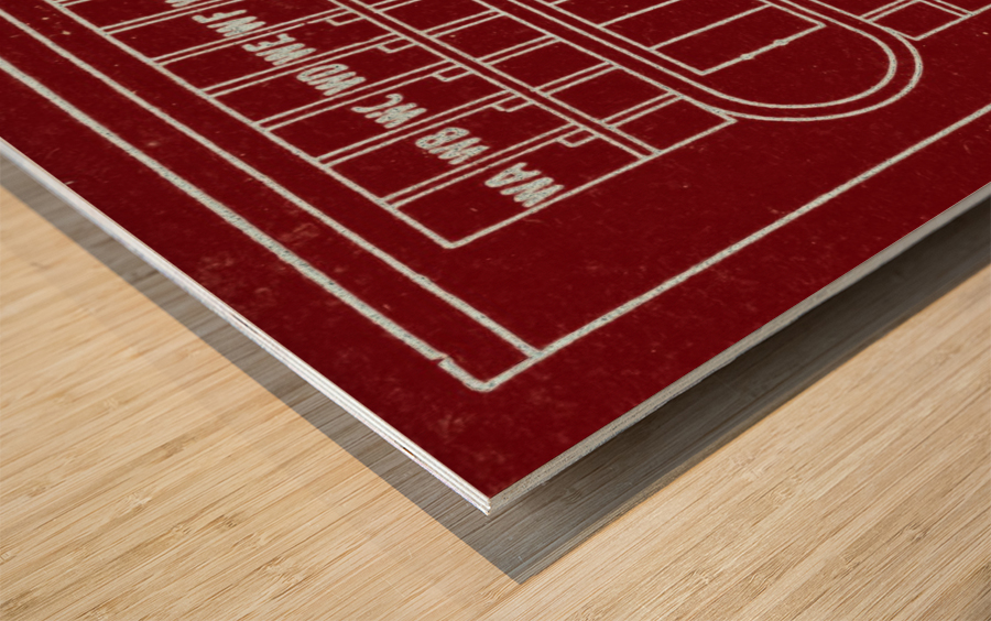 1930 Owen Field Map Wood print