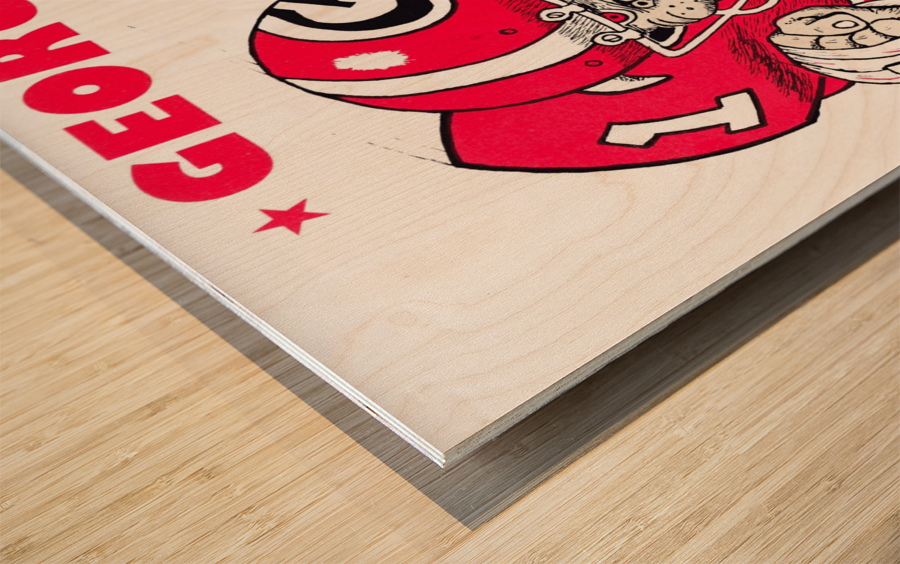 1981 Georgia Bulldogs Jack Davis Print Wood print