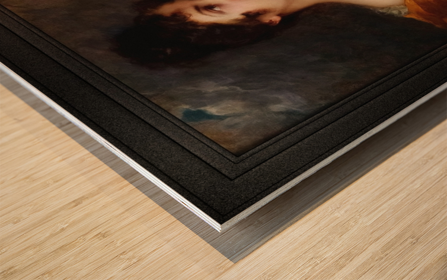 Portrait Of A Lady by Georg Papperitz Old Masters Classical Art Reproduction Wood print