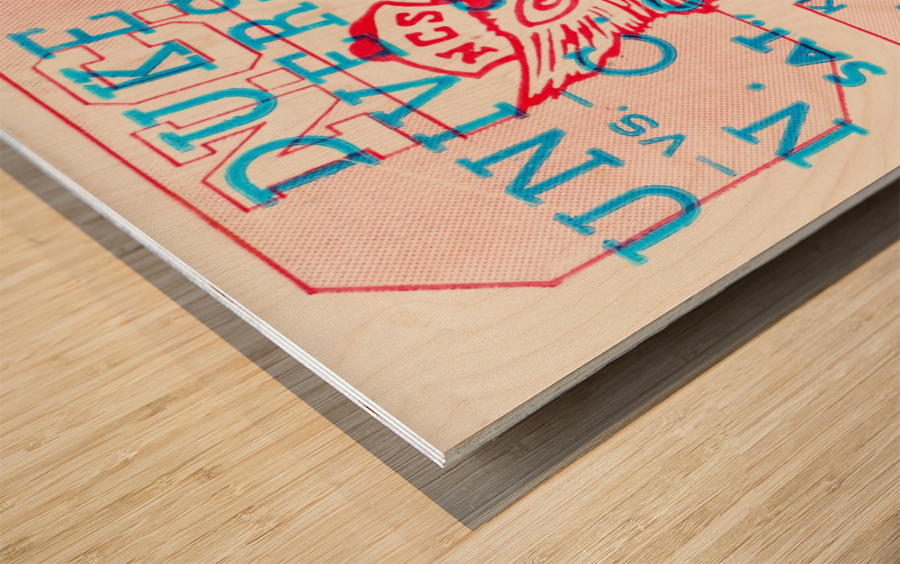 1972 nc state wolfpack football ticket art Wood print