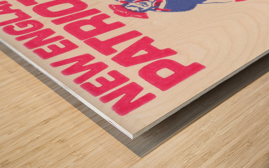 1972 new england patriots schaefer stadium art Wood print