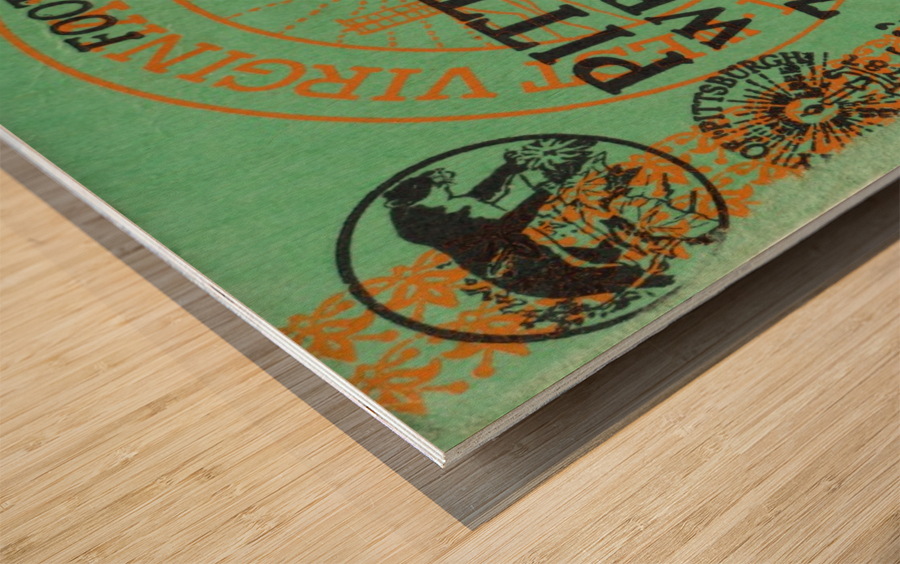 1967 West Virginia vs. Pitt Wood print