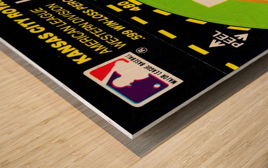 1981 kansas city royals fleer sticker prints Wood print