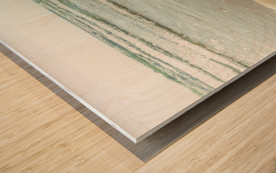 Sweet home drawn on sand at the beach Wood print