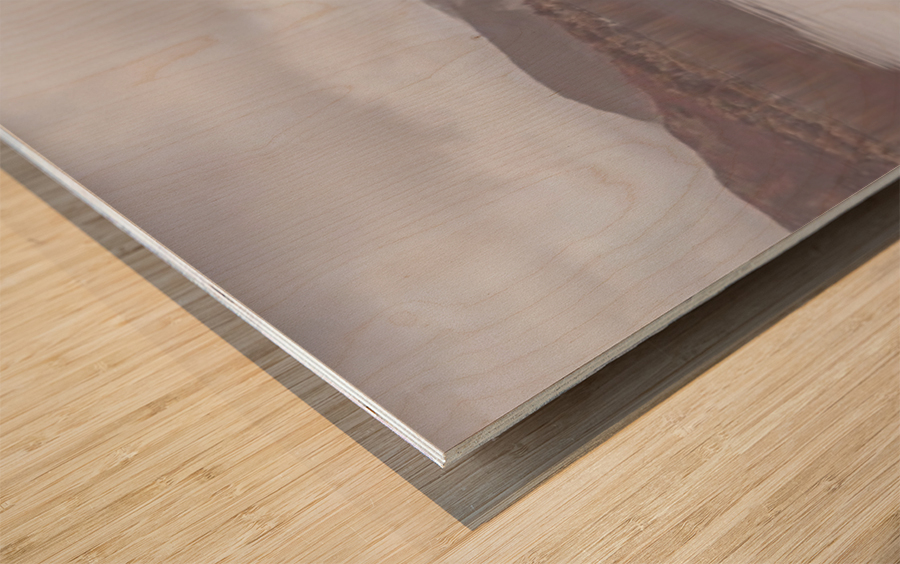 Wooden pier on the lake Wood print