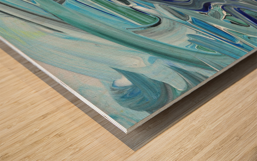 Sea Ocean Waves Coastal Beach House Nautical Decor XIV Wood print