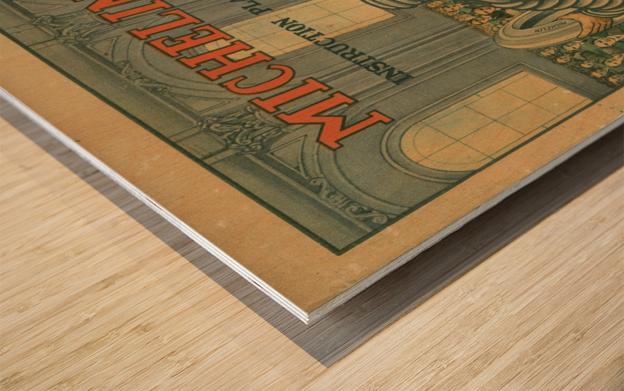 Michelin Instruction Plates Wood print