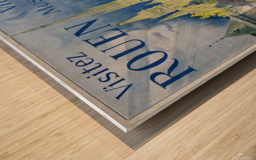 Visitez Rouen Wood print