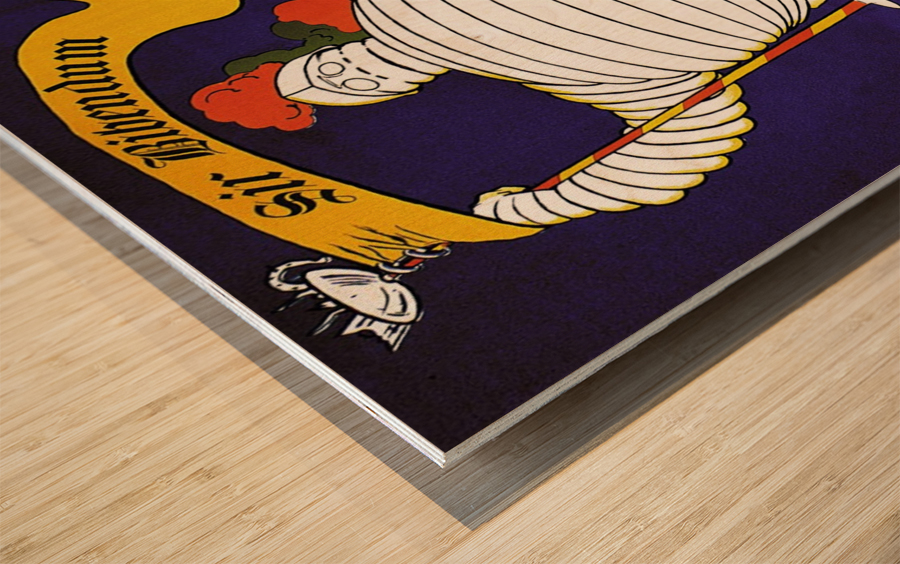 Michelin Sir Bibendum Wood print