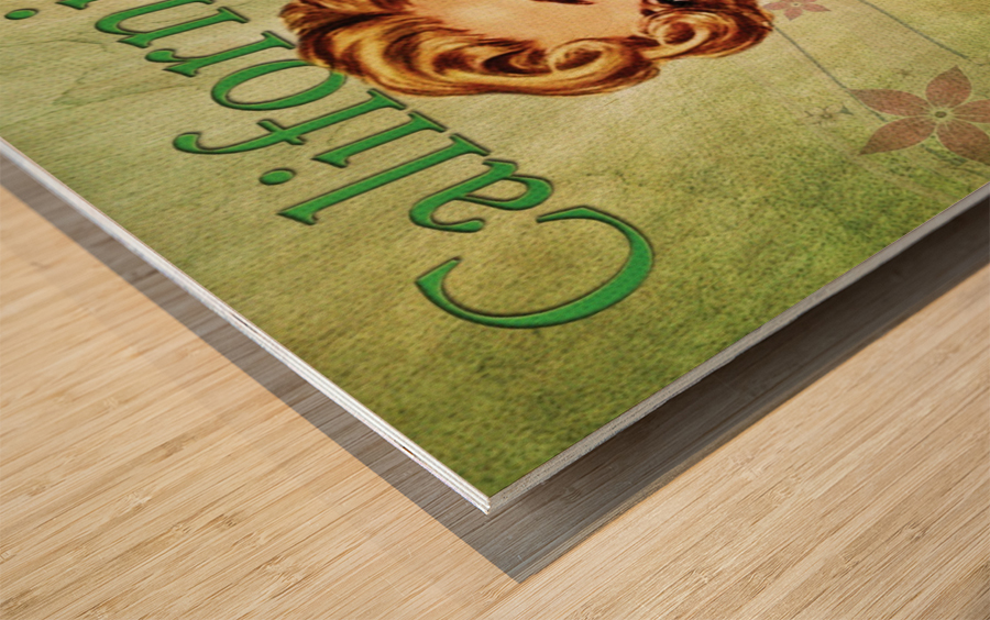 Poster California Brand Glove Wood print