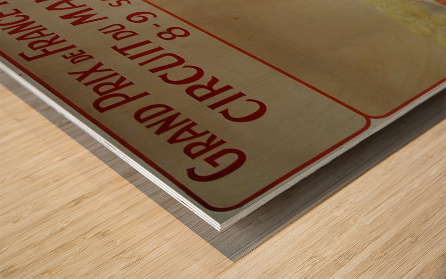 Grand Prix de France 1912 Original Poster Wood print