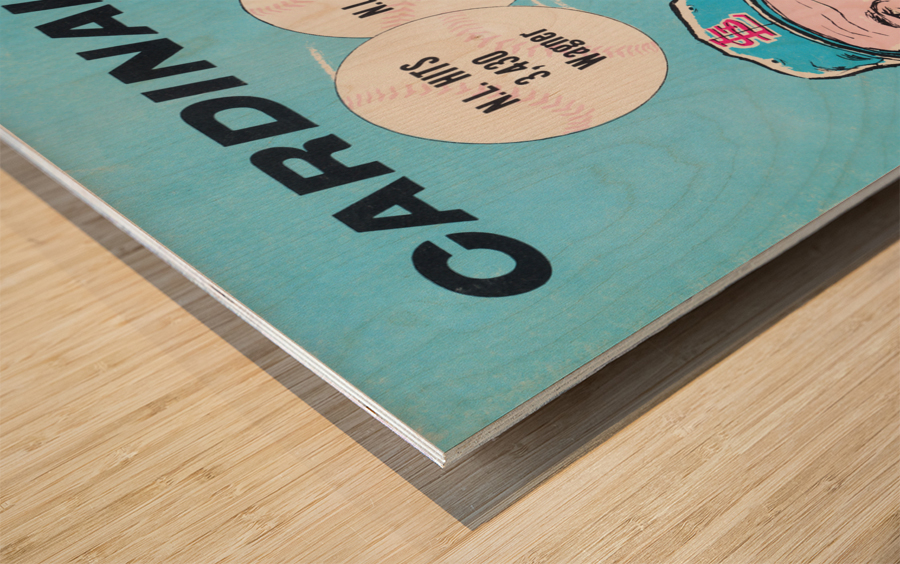 1962 Stan Musial Milestones Poster Wood print