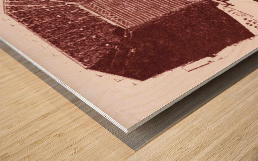 1952 Oklahoma Sooners Vintage Football Art Wood print