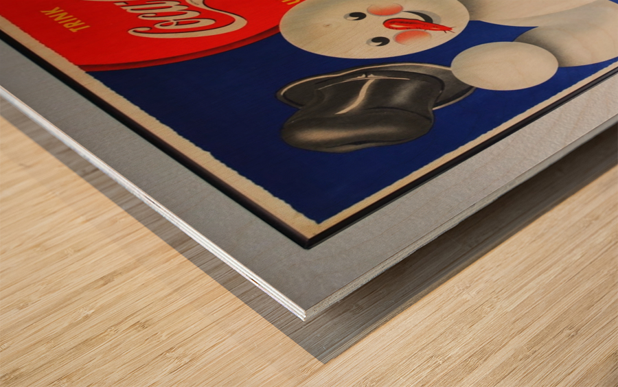 Coca Cola retro poster Wood print