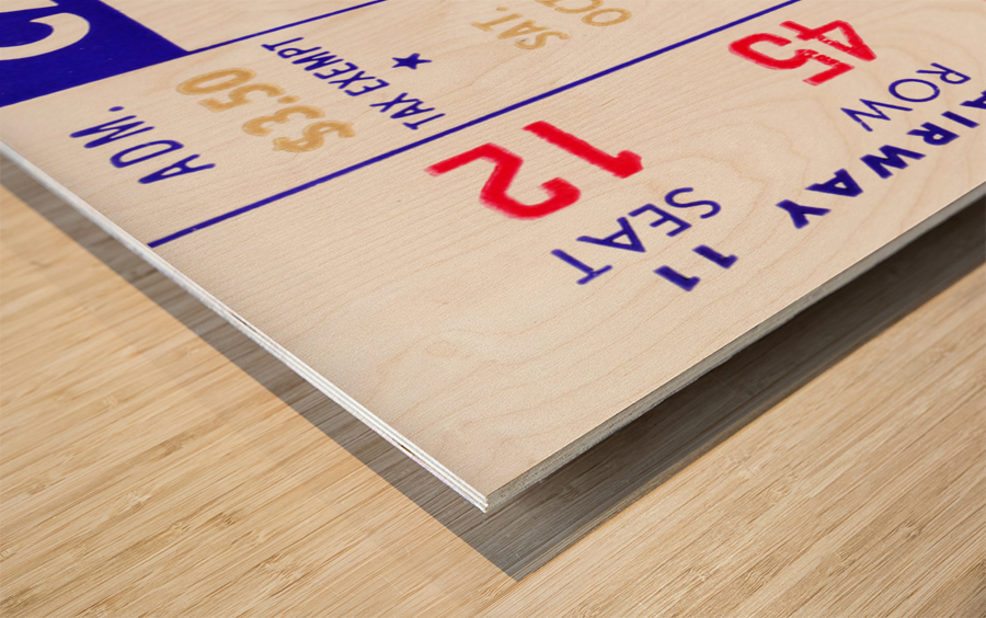 1960 Oregon Ducks vs. California Bears Football Ticket Canvas Wood print