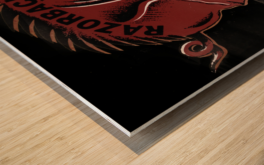 Vintage Arkansas Razorback Art Wood print