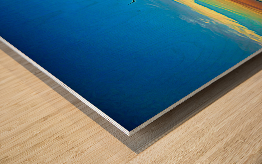 Iconic Tree Sunrise Driftwood Beach Expressionism Wood print