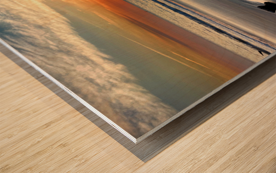 Driftwood Beach Shipwreck Sunrise Wood print