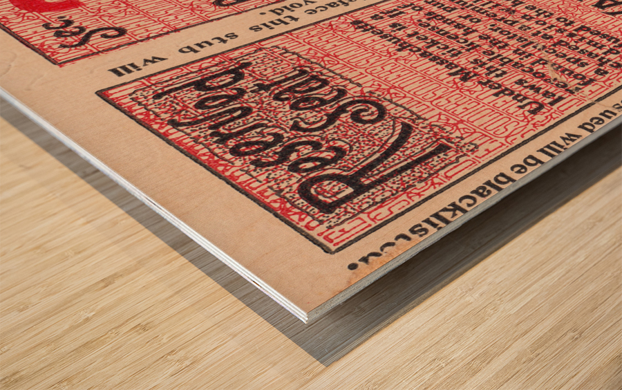 1913 Yale vs. Harvard Football Ticket Stub Art Wood print