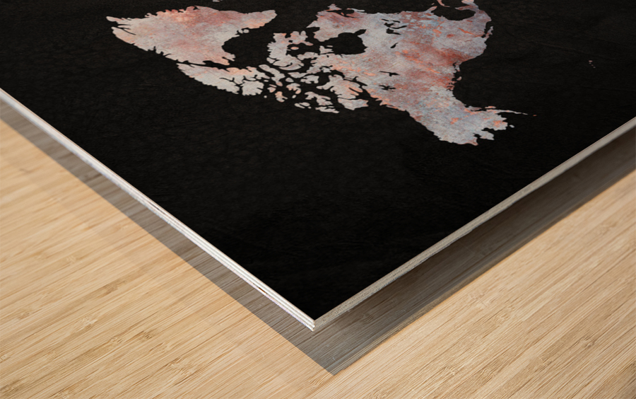 Artistic World Map XII Wood print